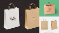 1834+ Wide Paper Bag / Front View PSD Mockup Fully Editable Photoshop PSD Free Download