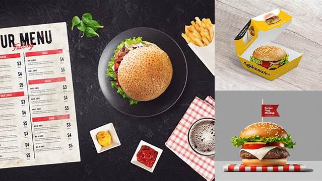 1836+ Mockup Burger Easy Editable