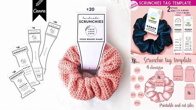 1837+ Scrunchie Packaging Template Premium Design Freebie