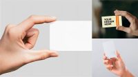 1838+ Business Card in a Hand PSD Mockup Exclusive Digital PSD Resource