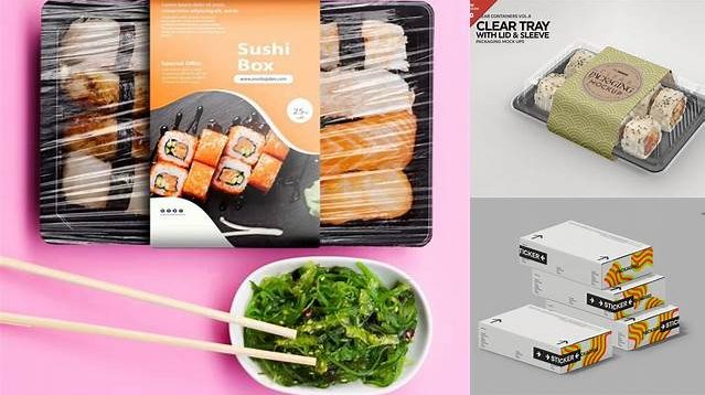 1838+ Sushi Box Mockup Free PSD