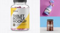 1841+ Clear Capsule Bottle PSD Mockup Free Professional PSD Download