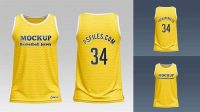 1841+ Mockup Jersey Basket Free PSD