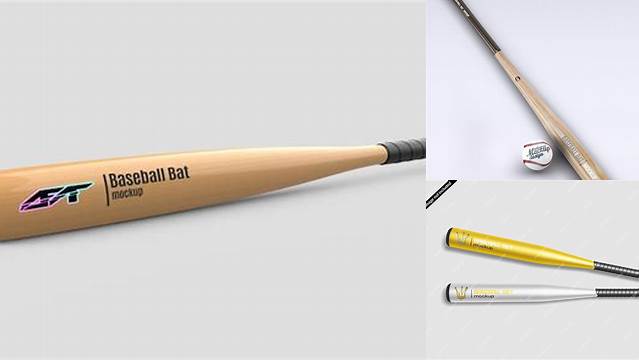 1842+ Baseball Bat PSD Mockup Custom Design Freebie PSD