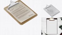 1846+ Carton Clipboard PSD Mockup Half Side View Professional Quality Freebie PSD File