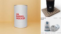 1846+ Oil Barrel Mockup Free Stylish Free PSD