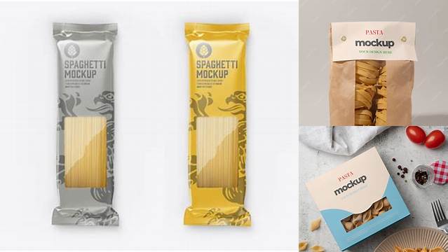 1848+ Pasta Packaging Mockup Digital Download