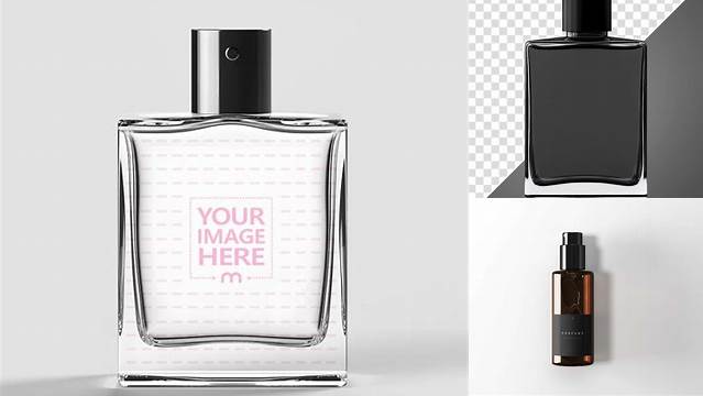 1849+ Mockup Botol Parfum Modern Free PSD Template