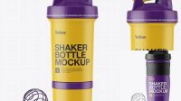 1850+ Matte Shaker Bottle With Blender Ball PSD Mockup Stylish Free PSD