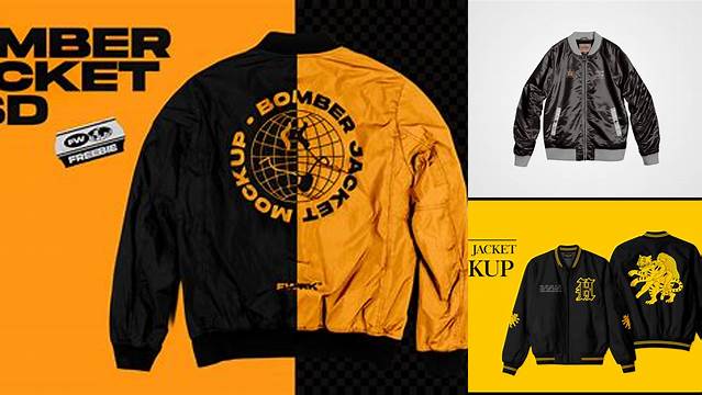 1854+ Jaket Bomber Mockup PSD Free Download