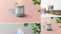 1855+ Number 5 Candle PSD Mockup Layered PSD File Free Download