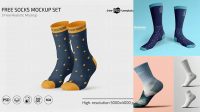 1856+ Socks Mockup Set PSD Download