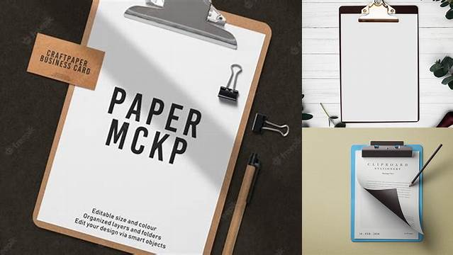 1858+ Clipboard With Paper PSD Mockup Creative Photoshop Resources