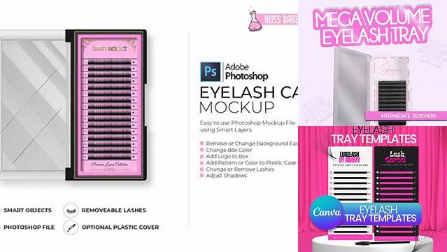 1858+ Lash Tray Mockup Easy Editable