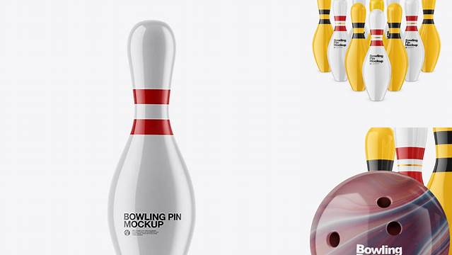 1859+ Glossy Bowling Pin PSD Mockup Free Photoshop Mockup Design