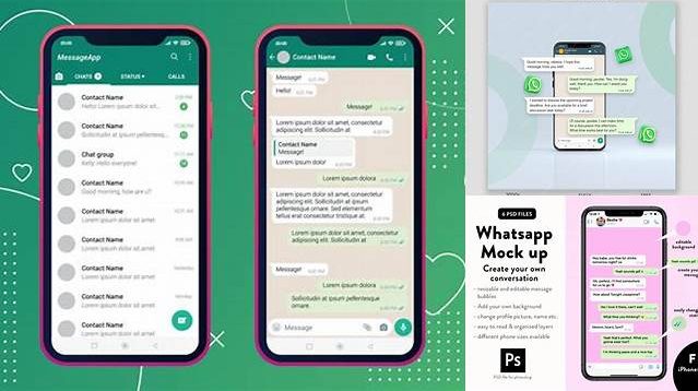 1859+ Whatsapp Chat Mockup Include TIFF