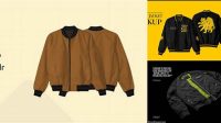 1860+ Mockup Jaket Bomber Digital Resource Free Download