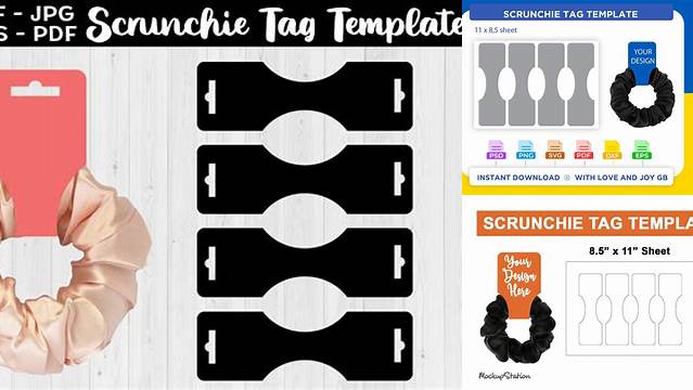 1861+ Scrunchie Tag Template Download PSD Now