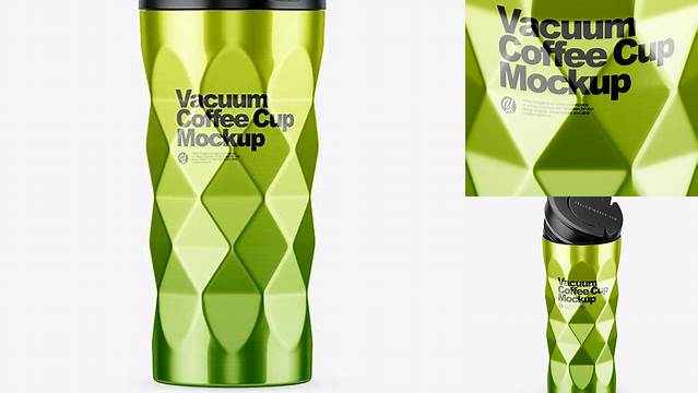 1864+ 420ml Stainless Steel Vacuum Coffee Cup PSD Mockup Exclusive Editable PSD File