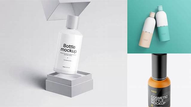 1864+ Cosmetic Bottle PSD Mockup Hero Shot Professional Quality Freebie PSD File