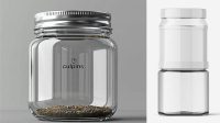 1867+ Clear Glass Jar Mockup Easy Editable