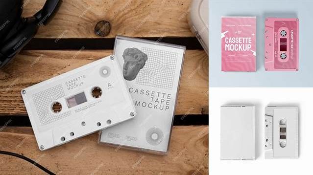 1870+ Compact Cassette PSD Mockup Front View Exclusive Layered PSD Mockup