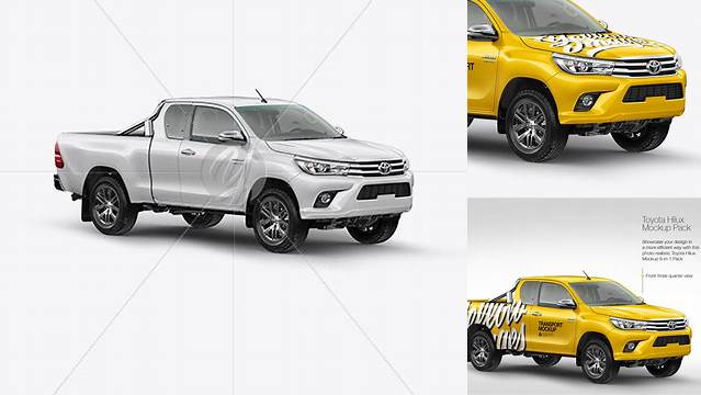 1870+ Toyota Hilux Mockup Free High Resolution