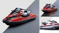 1874+ Jet Ski PSD Mockup Back view Free Photoshop Mockup Design