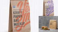 1875+ Kraft Paper Food Bag PSD Mockup Halfside View Creative PSD Resources