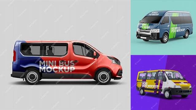 1875+ Mini Bus Mockup Include TIFF