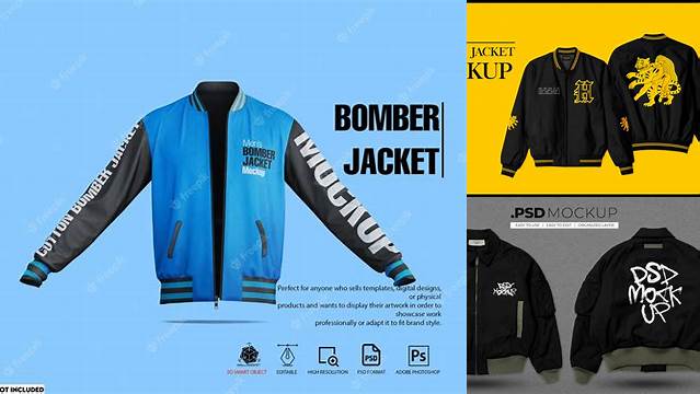 1875+ Mockup Bomber Jacket Psd Stylish PSD for Free