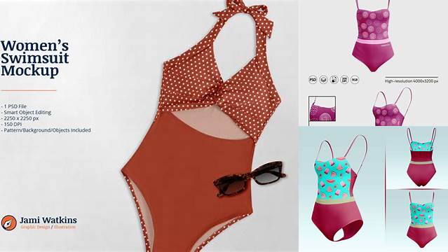 1876+ Women's Swimsuit PSD Mockup Modern PSD Templates