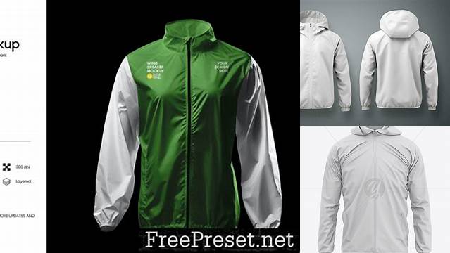 1882+ Windbreaker Jacket Mockup Free For Free Download