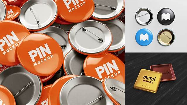 1883+ Free Pin Mockup Mockup PSD