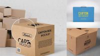 1885+ Carton Box PSD Mockup Front View For Free Download