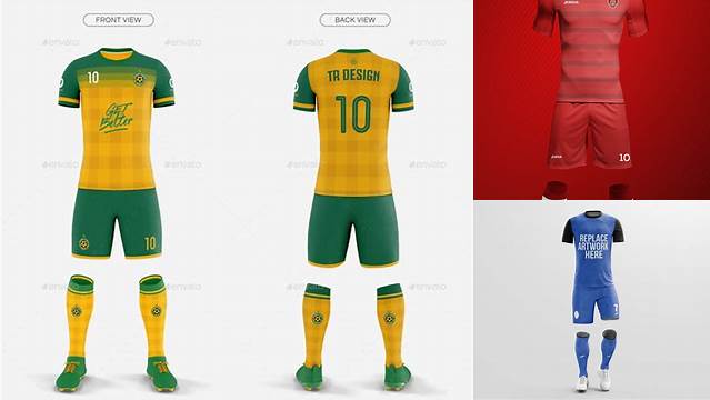 1886+ Soccer Uniform Mockup Free PSD