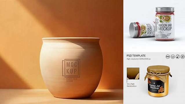 1887+ Ceramic Storage Jar PSD Mockup Fully Customizable Photoshop Freebie