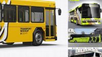 1887+ Hybrid Bus PSD Mockup Back View Free Graphic Design Resource