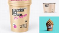 1887+ Kraft Paper Ice Cream Cup PSD Mockup Download Now Free PSD Template