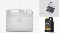 1888+ 8L Plastic Jerry Can PSD Mockup Front View Smart Editable Design Mockup