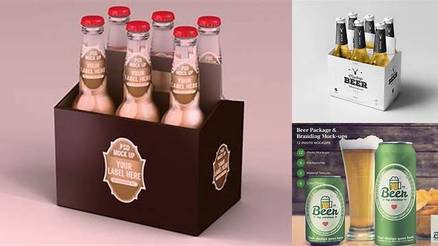 1889+ Beer Packaging Mockup Free Smart Object PSD Template