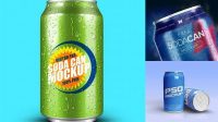 1892+ 355ml Bottle Can PSD Mockup Advanced and Editable PSD Template Free