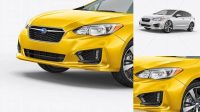 1893+ Subaru Impreza 2017 PSD Mockup Left Half Side view Download Free Editable PSD Template