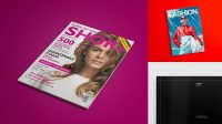 1896+ Glossy Magazine Mockup Premium Design Freebie