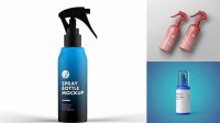 1896+ Matte Spray Bottle With Over?ap PSD Mockup For Free Download