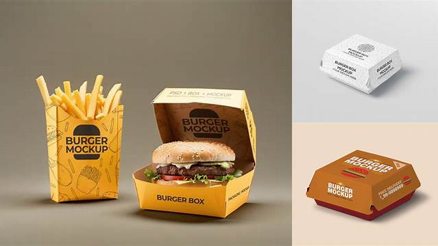 1903+ Mockup Burger Customizable Design Files