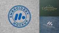 1909+ Embroidery Mockup Psd High-Quality Design Free PSD