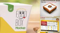 1910+ Mockup Box Nasi Professional PSD Mockup