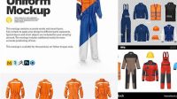 1912+ Construction Uniform Mockup Smart PNG Image