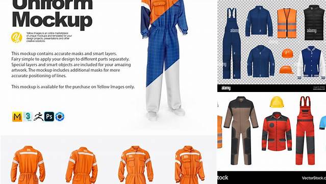 1912+ Construction Uniform Mockup Smart PNG Image